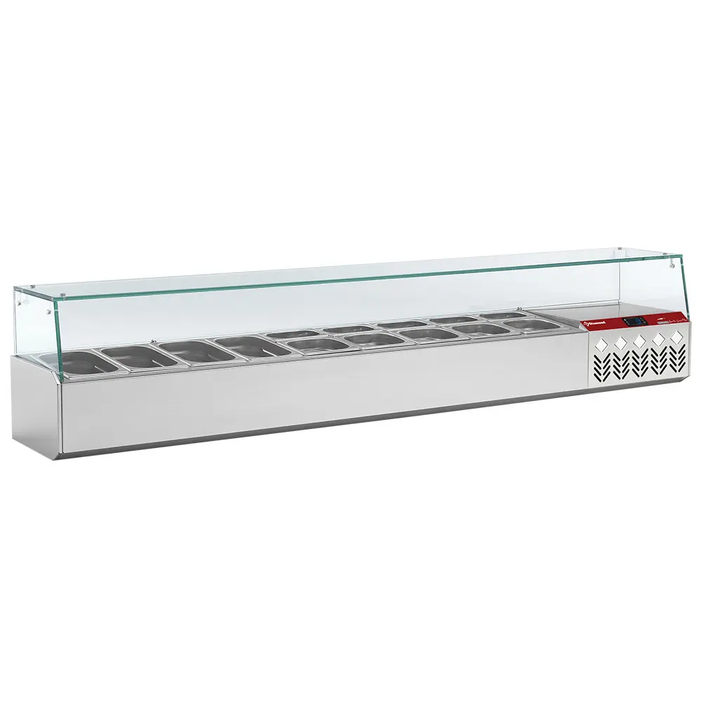 Opzetvitrine saladette met vitre