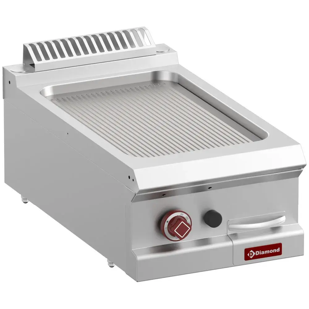 Braadplaat op gas met geribde plaat, module 1/2 -Top- - Main Image