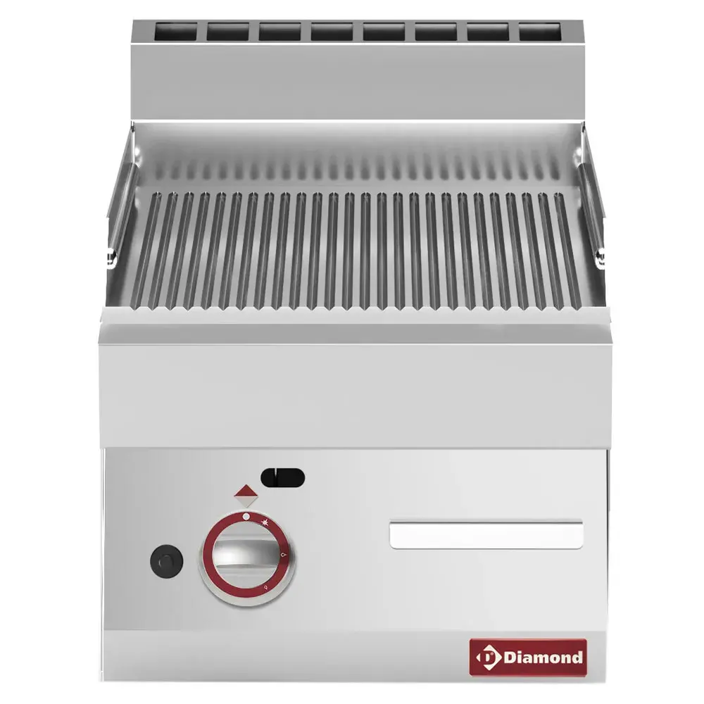 Braadplaat op gas met geribde plaat -Top- - Main Image