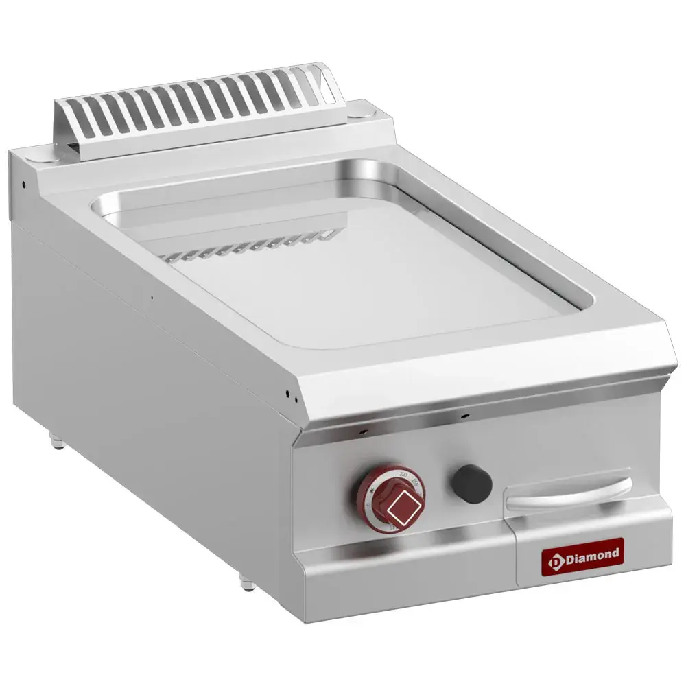 Braadplaat op gas met vlakke plaat, hard verchroomde, module 1/2 -Top- - Main Image