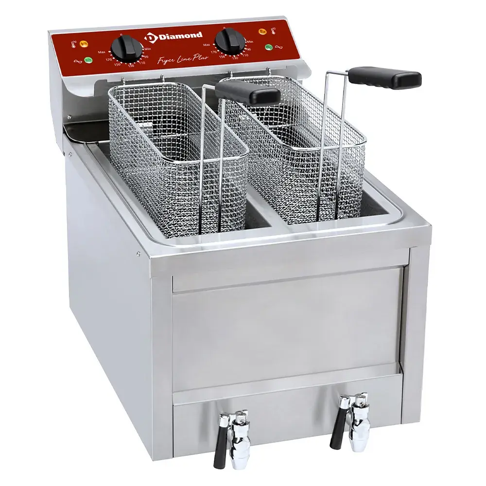 Electrische friteuse 2 x 8 Lit. - TOP - Main Image