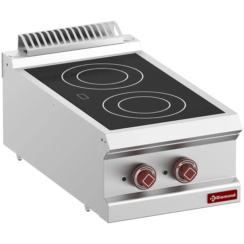 Elektrisch vitrokeramische plaat met 2 warmte zones -Top- - Main Image