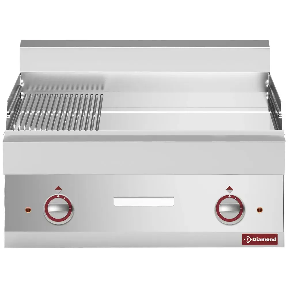 Elektrische braadplaat 2/3 glad en 1/3 gegroefd -top- "Alpha 650" - Main Image