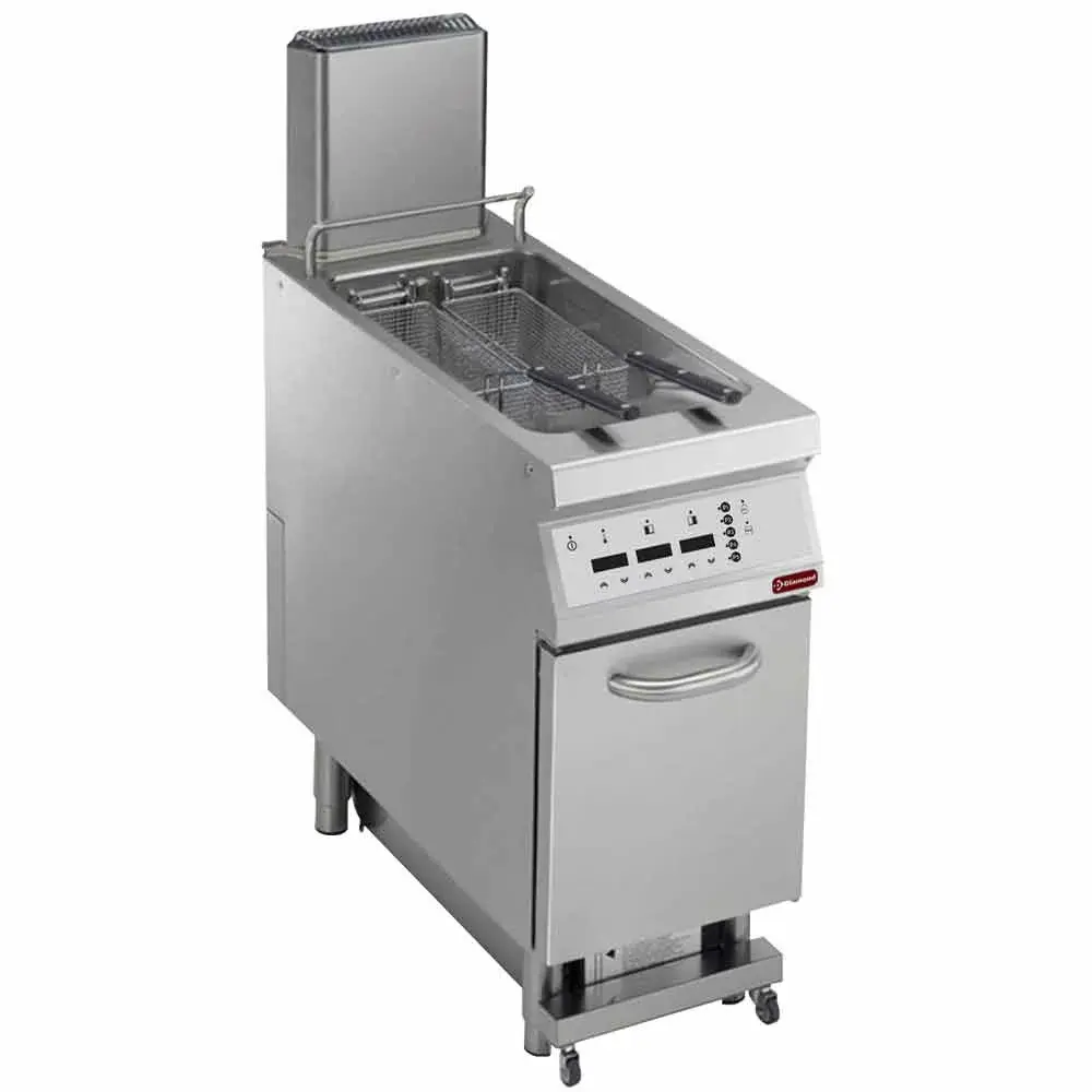 Elektrische friteuse 1 kuip in "Y"vorm 23 liter, op meubel, "DIGIT" - Main Image