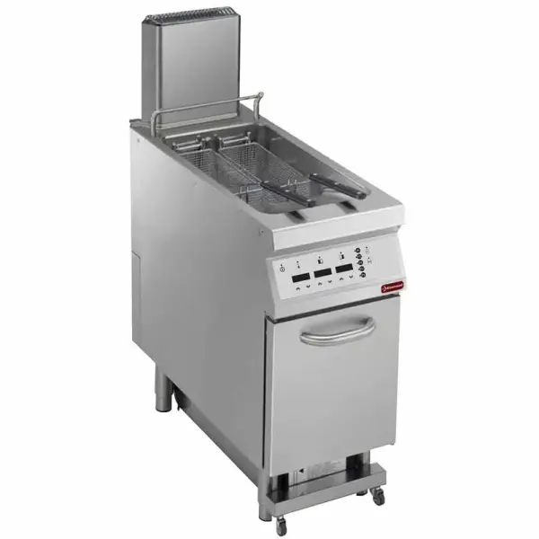 Elektrische friteuse 1 kuip in "Y"vorm 23 liter, op meubel, "DIGIT" - Main Image