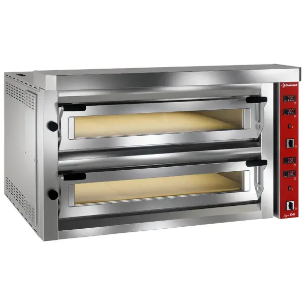 Elektrische pizzaoven "extra large", 2x 6 pizza's 350mm - FULL vuurvaste steen - Main Image