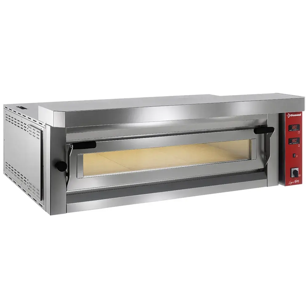 Elektrische pizzaoven "extra large", 6 pizza's 350mm - FULL vuurvaste steen - Main Image