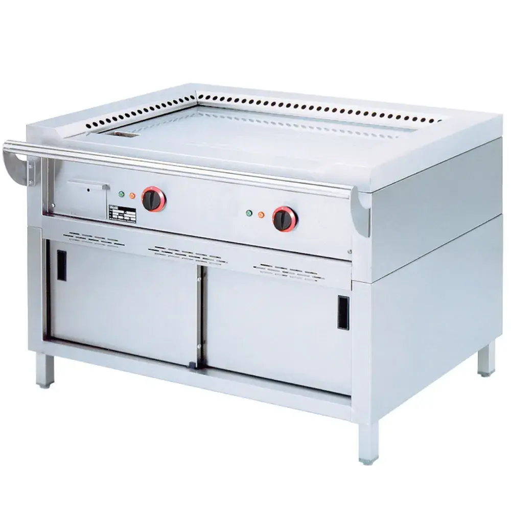 Elektrische "Teppanyaki" plaat, 2 zones (2x 5,85 kW), op kast - Main Image