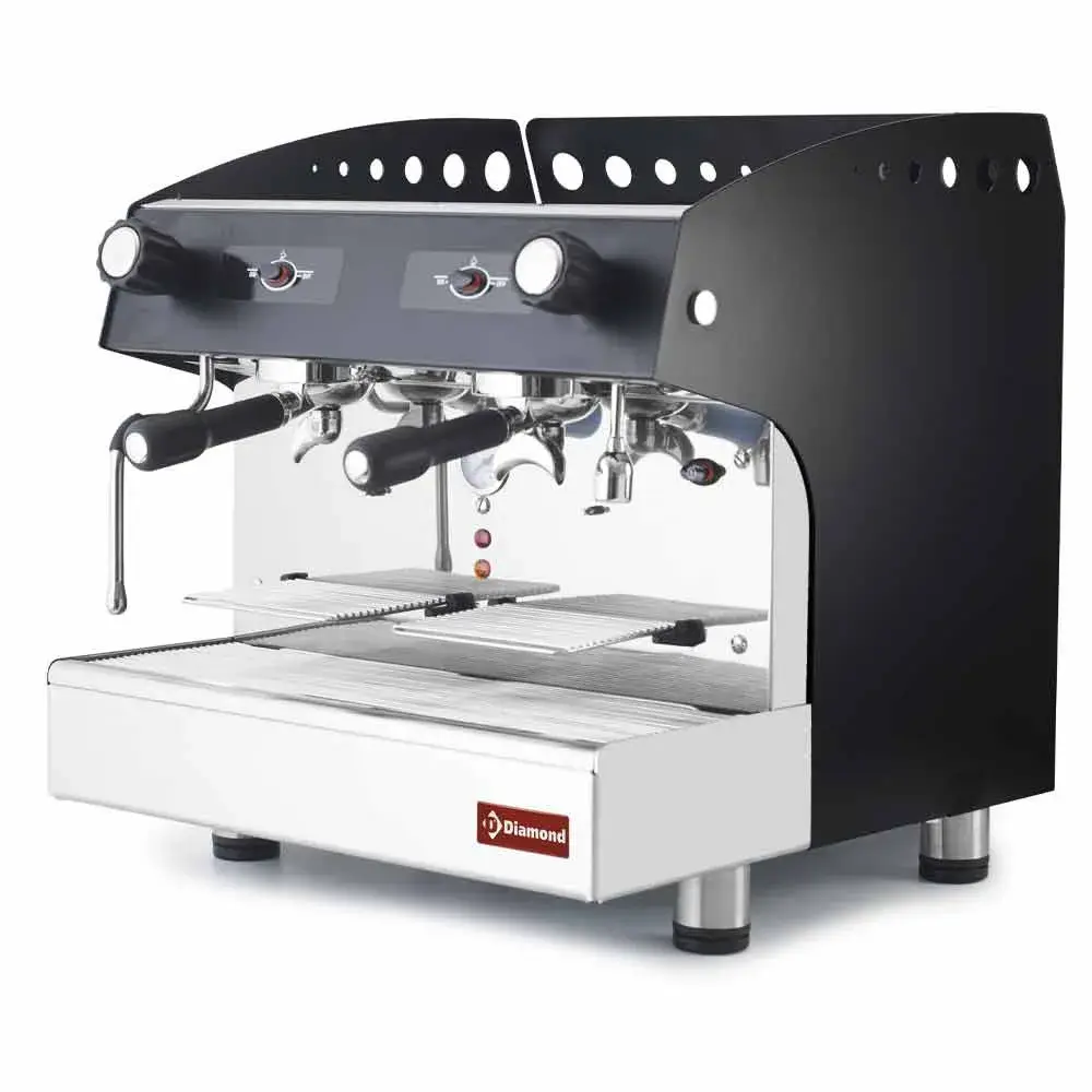 Espresso apparaat 2 groepen, half-automatisch - ZWART - Main Image