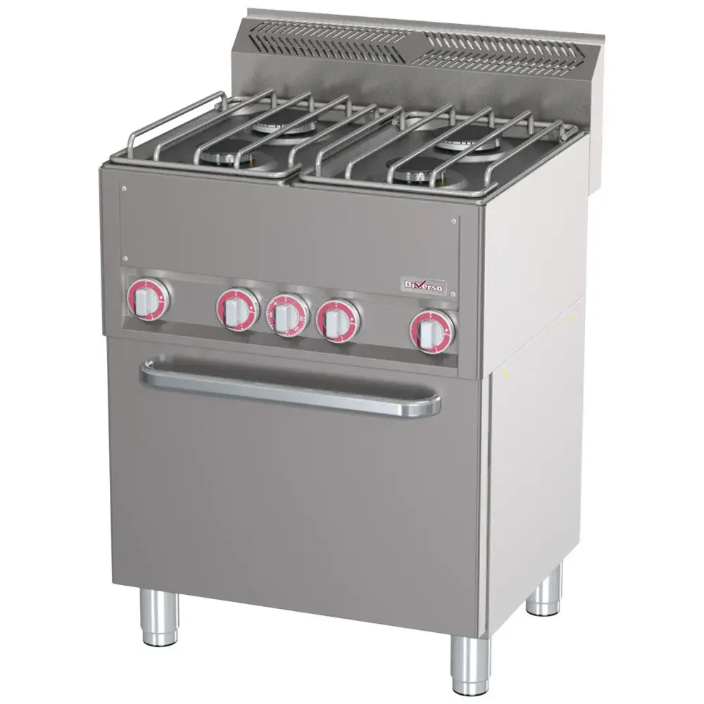Fornuis 4 branders op conventieoven GN1/1 - Main Image