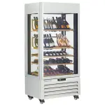 FULL glazen vitrine" 600 liter, 1 niveau + 4 planken, geventileerd - WINE - WIT - Image 2