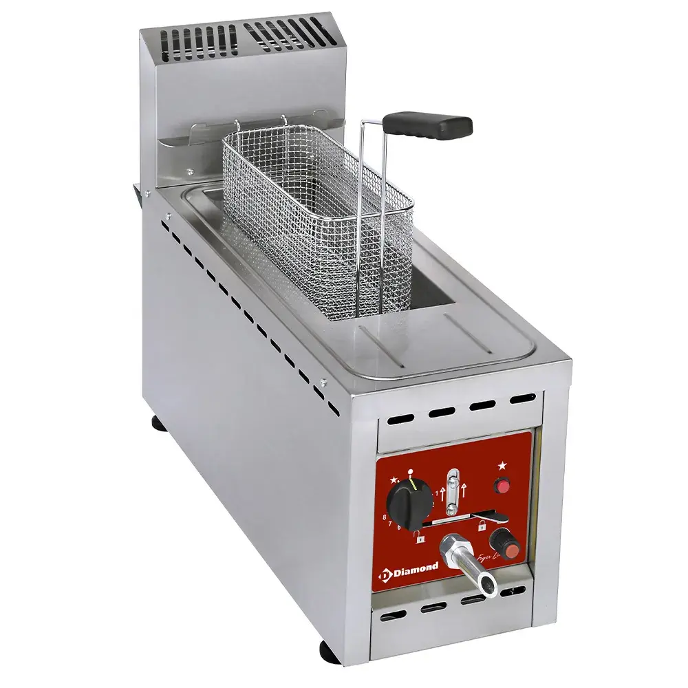 Gas friteuse 1 kuip 8 Lit. - TOP- - Main Image