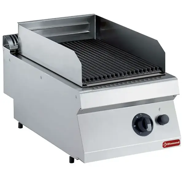 Gas lavasteengrill, rooster in gietijzer 1/2 mod. -TOP- - Main Image