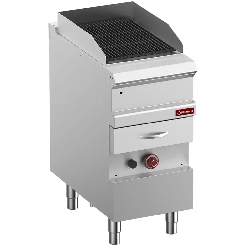 Gas stoomgrill, module 1/2, rooster in gietijzer "dubbelzijdig" - Main Image