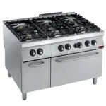 Gasformuis 6 branders (Power) + gasoven GN 2/1, armoire neutre - Main Image