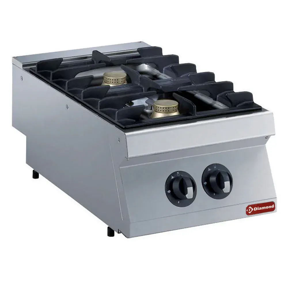 Gasfornuis met 2 vuren, 2x 5,5 kW -TOP- - Main Image