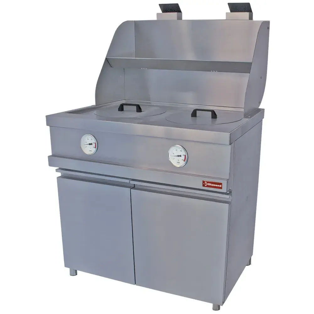Gasfriteuse HEAVY DUTY, 2 ronde kuipen, mechanisch - Main Image