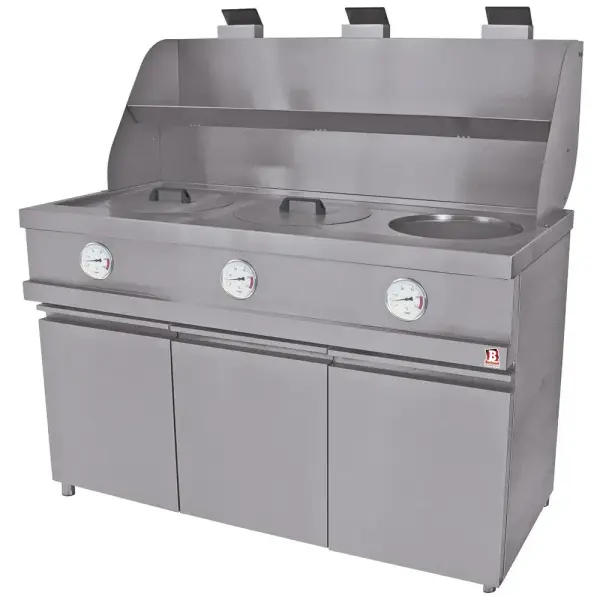 Gasfriteuse HEAVY DUTY, 3 ronde kuipen, mechanisch - Main Image