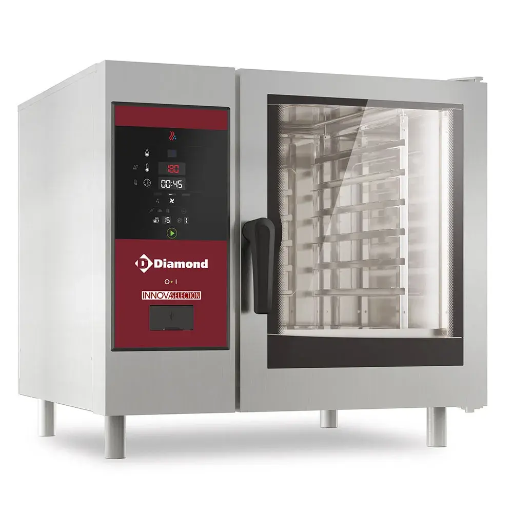 Gasoven, directe stoom en convectie, 6x GN 1/1+Cleaning - Main Image