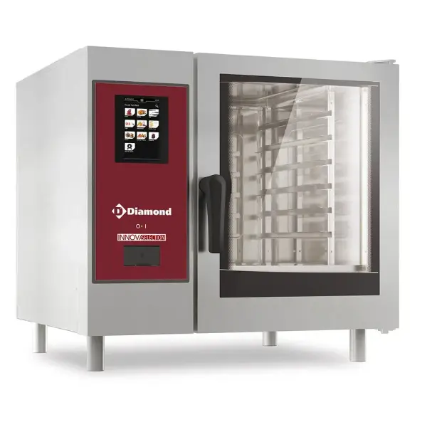 Gasoven, "TOUCH"directe stoom en convectie, 6x GN 1/1+Cleaning - Main Image