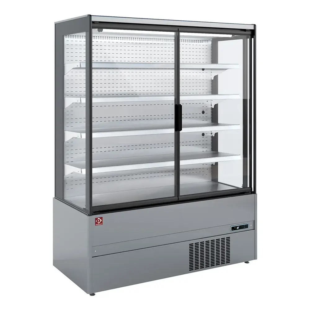 Gekoeld wandmeubel, zelfbediening, klapdeuren - FULL INOX - Main Image