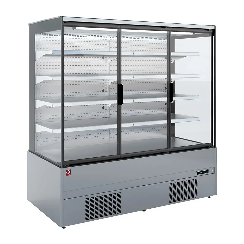 Gekoeld wandmeubel, zelfbediening, klapdeuren - FULL INOX - Main Image