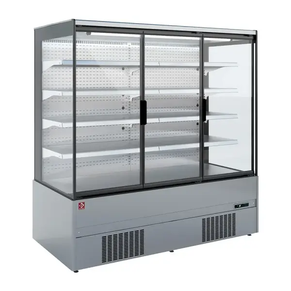 Gekoeld wandmeubel, zelfbediening, klapdeuren - FULL INOX - Main Image