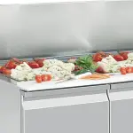 Gekoelde saladette met deksel 4x GN 1/1 - 150 mm + reserve 3 deuren GN 1/1, 380 Lit - Image 2