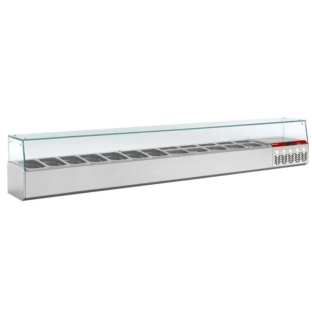 Gekoelde structuur GN 12x1/4, 1x1/9,, met rechte ruit - Main Image