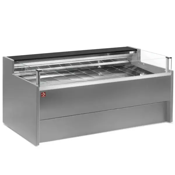 Gekoelde toonbank met glas Self-service, geventileerd, met reserve - GRIJS - Main Image
