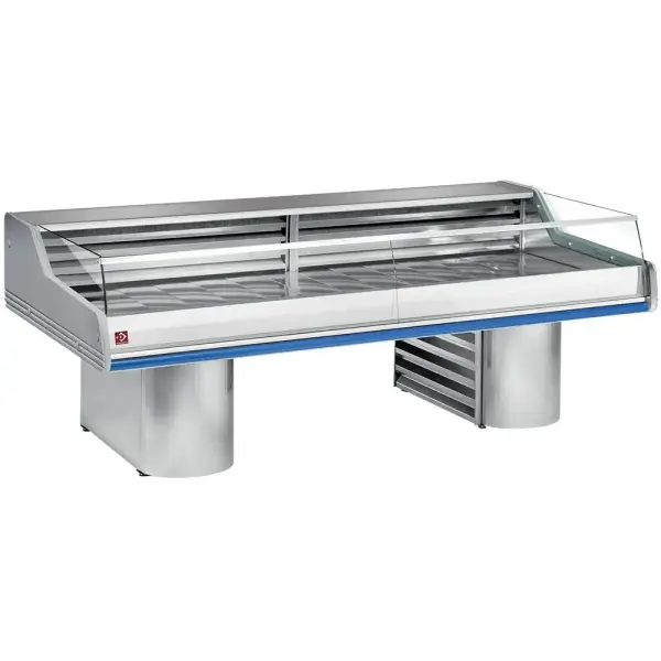 Gekoelde vitrine toonbank met ruit " Self-Service ", op sokkels - Main Image