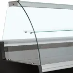 Gekoelde vitrinetoonbank gebogen ruit, geventileerd, met reserve - ZWART - Image 2