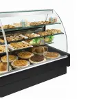 Gekoelde vitrinetoonbank, statisch, ladensysteem, zonder reserve - ZWART - Image 3