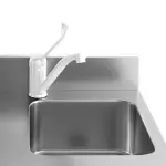 Geventileerde koeltafel "muraal", 3 deuren GN 1/1, met spoelbak - Image 3