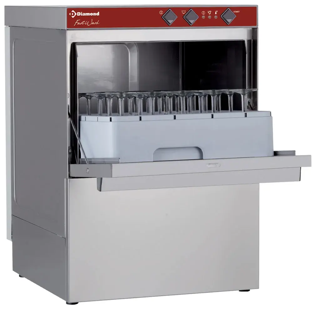 Glazenwasser en vaatwasser vierkante mand 450x450 mm + afvoerpomp - Main Image