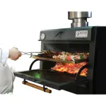 Houtskooloven-BBQ, GN 1/1 + GN2/4 (75 Kg/h)/Roestvrij staal - Image 4