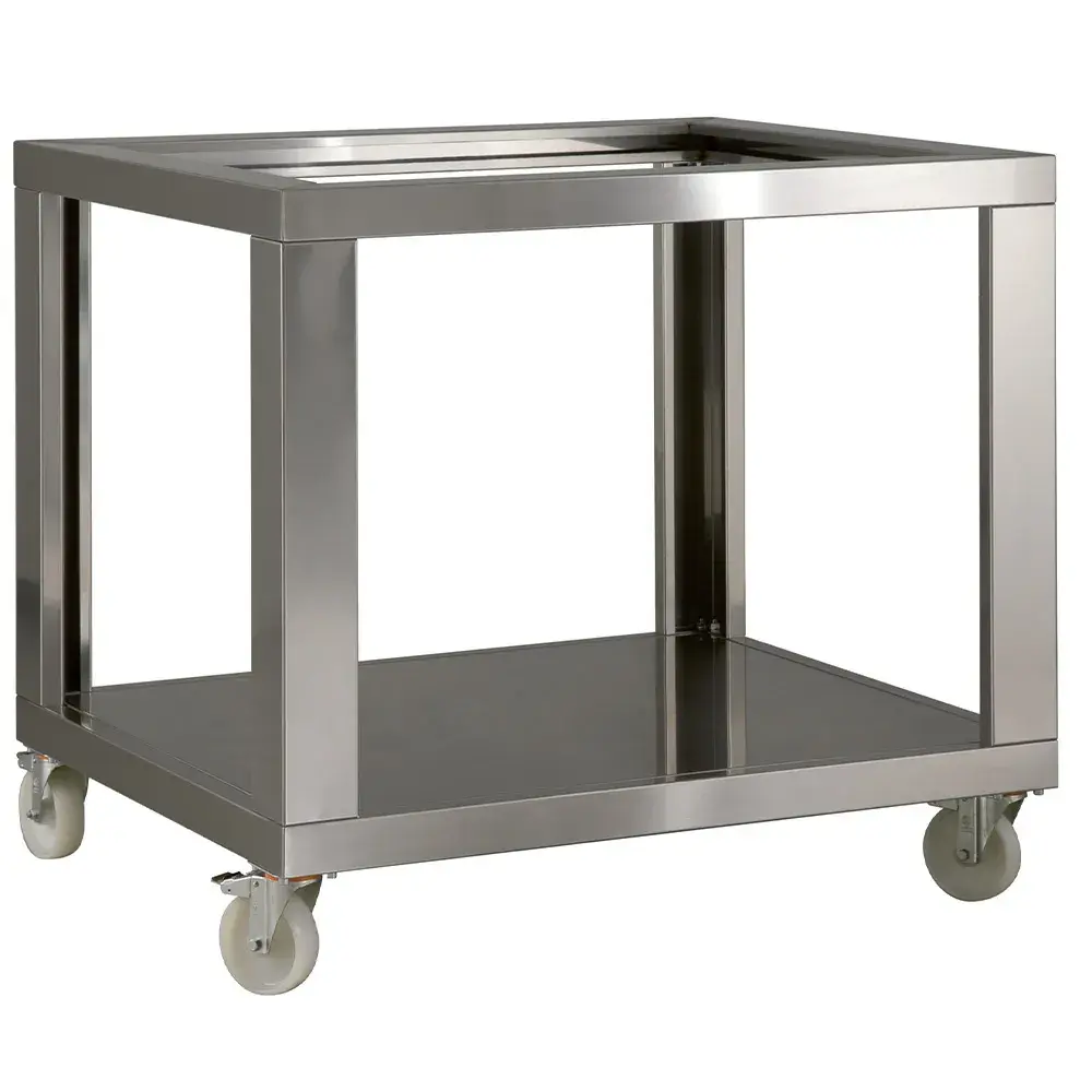 Imitatie RVS steun GL6/33, wielen, 2 met rem - Main Image