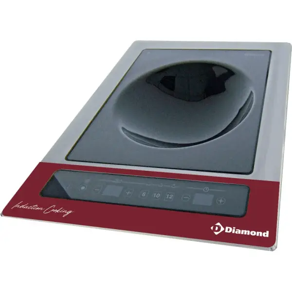 Inductieplaat "wok-inbouwbaar" 6 kW-TRI, tactiele toetsen - Main Image