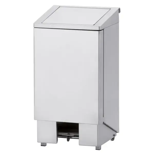 Inox vuilbak, met pedaal, deksel met gasveer, 60 liter - Main Image