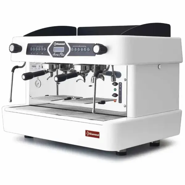 Koffiemachine 2 groepen, automatisch (met display) - WIT - Main Image