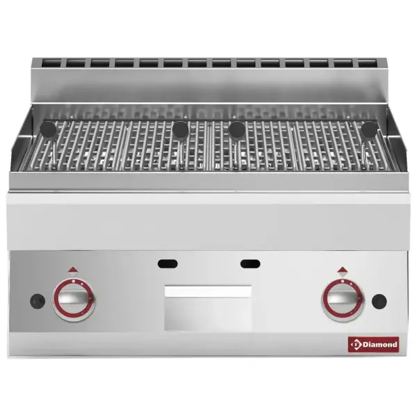 Lavasteengrill op gas met bakrooster in gietijzer -Top- - Main Image