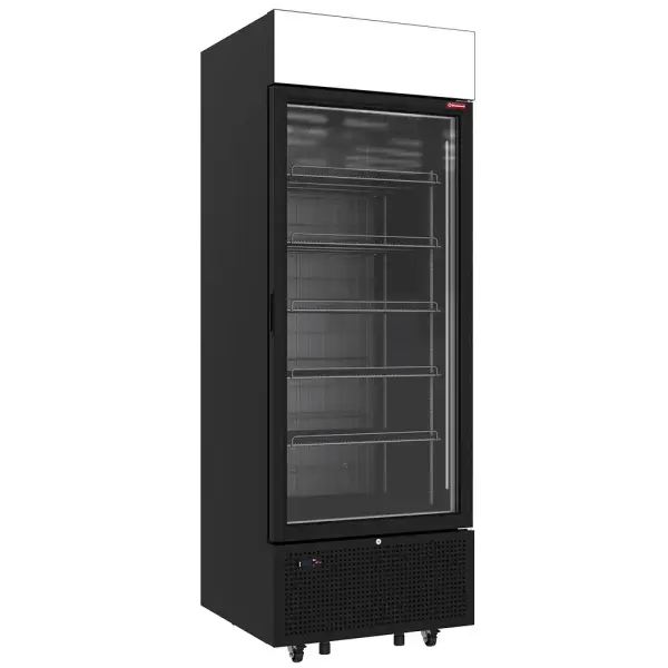 Negatieve gekoelde vitrine 646 liter - 6 niveaus met lichtbak - ZWART - Main Image