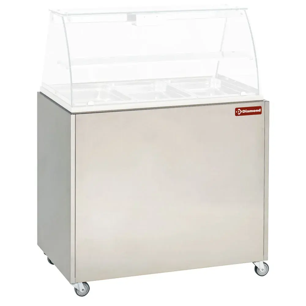 Onderstel R.V.S. op wielen voor vitrine VBE-311 - Main Image