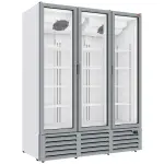 Positieve gekoelde vitrine 1455 liter, 3 draaideuren - WIT - Main Image
