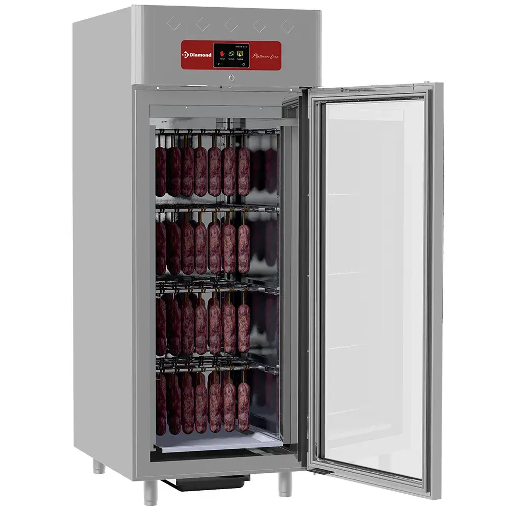 Rijpingskast dry aging voor fijnkost 850 liter geventileerd, 1 glazen deur 20x GN 2/1 - Main Image
