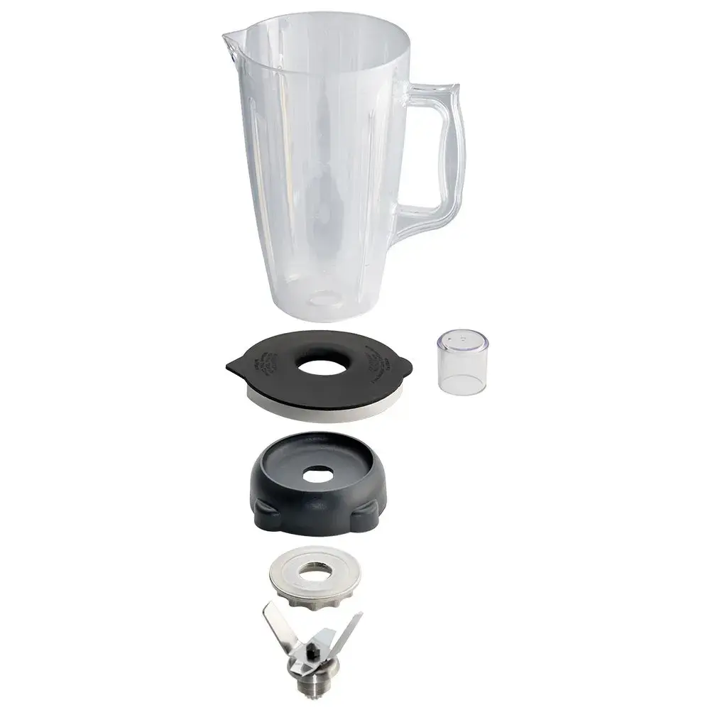 Ronde beker in Lexan 2 liters met deksel en mes (4 bladen) - Main Image