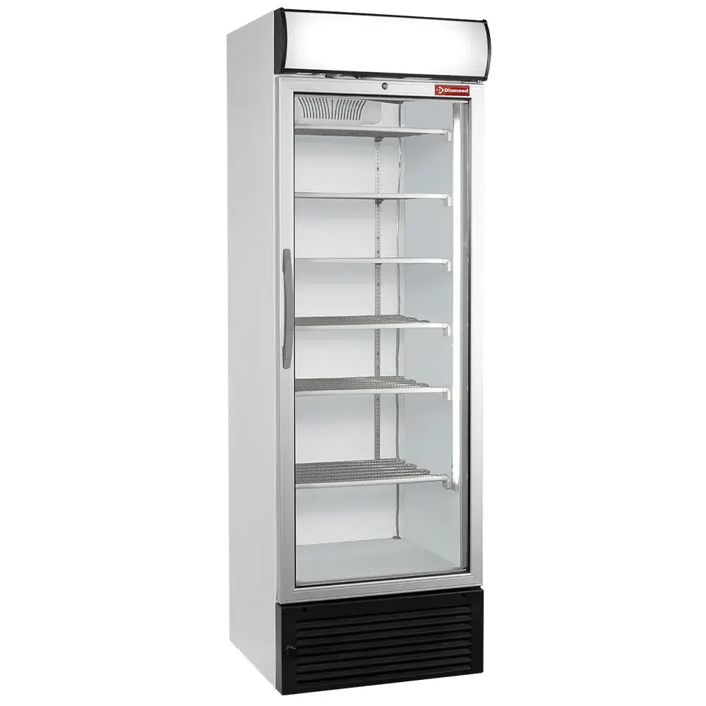 Statische/geventileerde negatieve T° vitrine, 500 liter, met lichtbak - Main Image