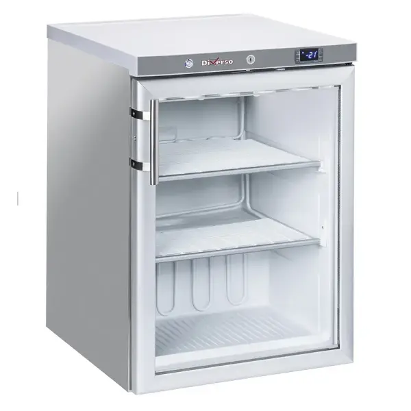 Statische vriezer, glazen deur, 200 liter - R.V.S. - Main Image