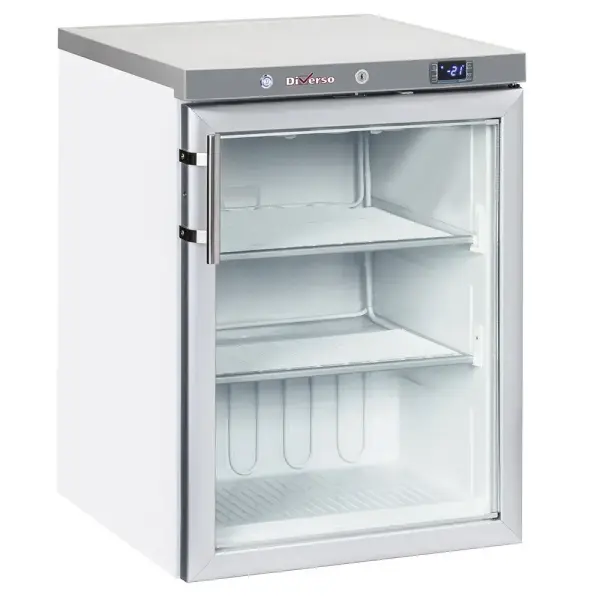 Statische vriezer, glazen deur, 200 liter - Wit - Main Image