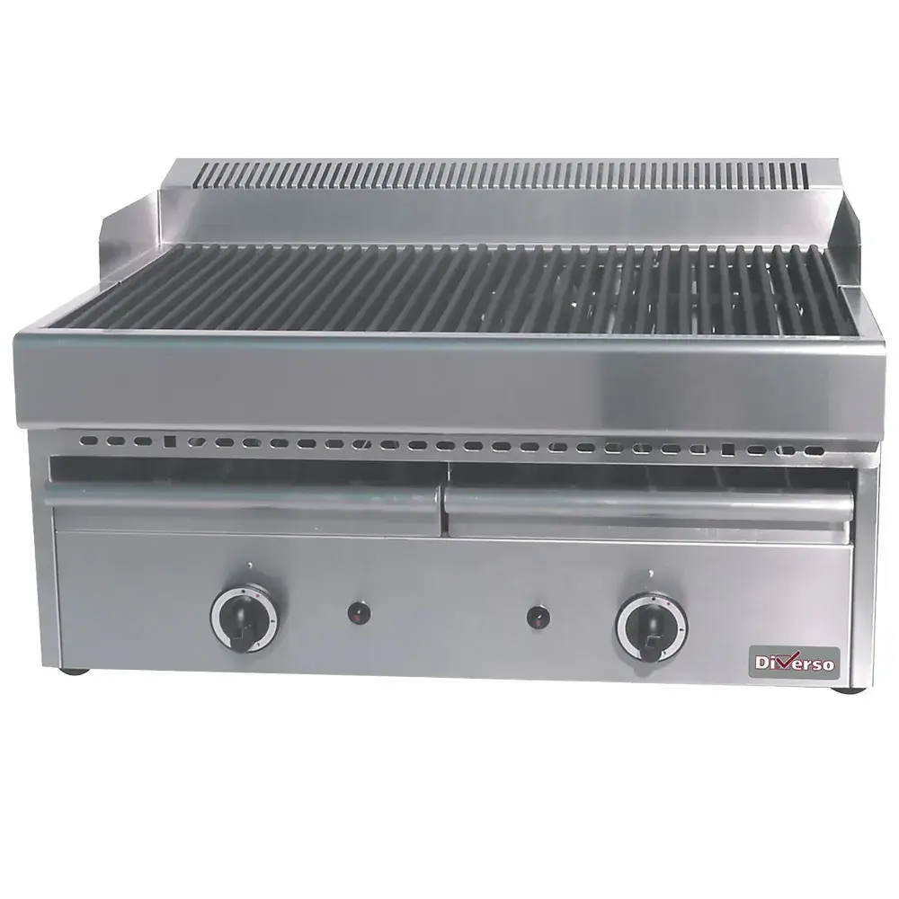 Stoomgrill op gas met gietijzeren rooster -Top- - Main Image